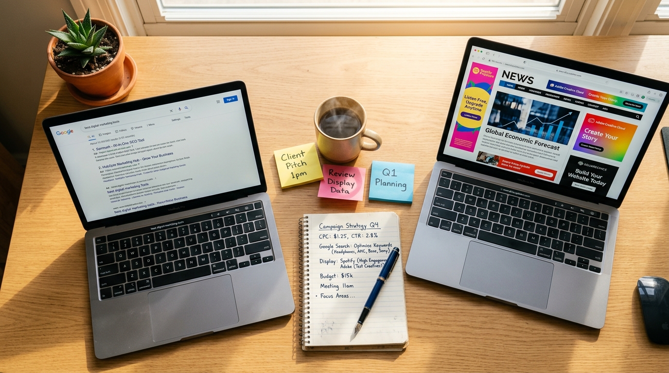 Google Ads Display vs Search: wanneer kies je wat